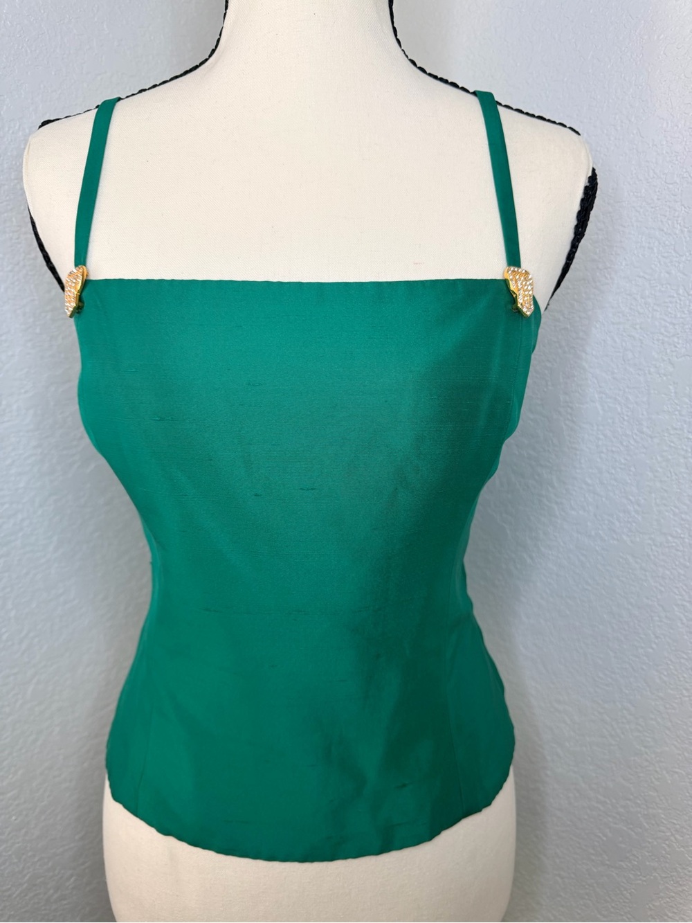 Vintage silk green camisole